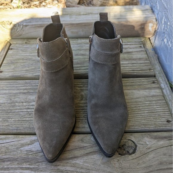 Marc Fisher Suede Buckle Ankle Boots/Booties Women's Size 6 - Picture 2 of 6